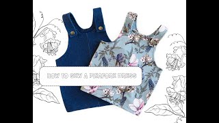 How to sew a pinafore dress  madebymepatternscom [upl. by Yedarb]