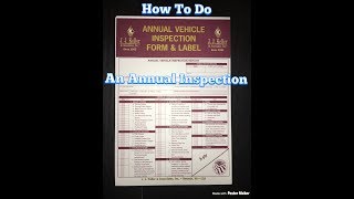 How To Do An Annual Inspection [upl. by Penthea328]