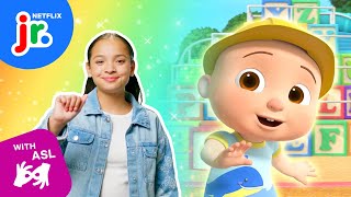 Learn to Sign the Alphabet with JJ  ASL SignAlong Songs for Kids 🧏 CoComelon Lane  Netflix Jr [upl. by Neelyk]