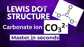 Master CO3 2 lewis dot structure  Carbonate ion [upl. by Snahc]