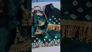 New latest bandhani blouse design with latkan design with sleeve less designyoutubeshortviralvideo [upl. by Coster]