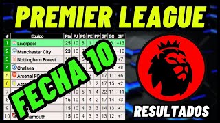 TABLA DE POSICIONES DE LA PREMIER LEAGUE 20242025 FECHA 10 RESULTADOS Y CLASIFICACIÓN LIGA INGLESA [upl. by Corny737]