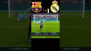 🎯BARCA VS REAL MADRID  PENALTY SHOOTOUT shorts short shortsviral shortsyoutube [upl. by Tloh]