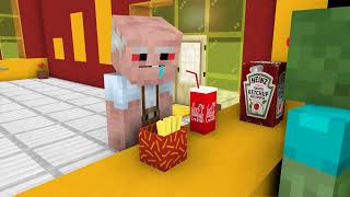 Monster School Cooking Burger Challenge  Part 1   Minecraft Animation [upl. by Adnawed]