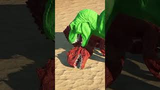 Green TRex vs Spinosaurus vs Indominus Rex shorts dinosaur jurassicworld [upl. by Eynttirb]