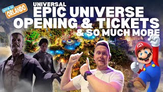 Universe Epic Universe  ALL details on opening and tickets for 2025 And Beyond [upl. by Eatton]