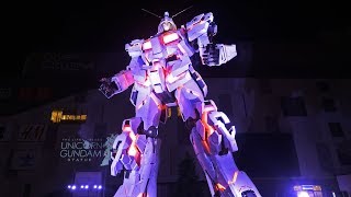 4K HDR ODAIBA UNICORN GUNDAM transformation in Tokyo Odaiba [upl. by Ettedanreb201]