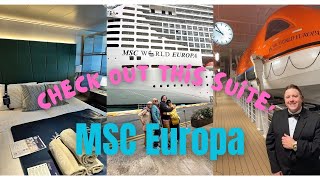 MSC Southern Europe Cruise Aurea Deluxe Suite Tour MSC World Europa with Promenade amp Ocean View [upl. by Essa]