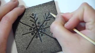 Tutorial decorazioni Natalizie fai da te stampini di polistirolo  DIY christmas foam stamps [upl. by Rubio453]