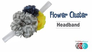 How to Make a Flower Cluster Headband  TheRibbonRetreatcom [upl. by Nobel11]