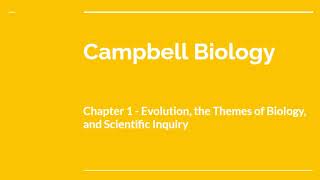 Campbell Biology Chapter 1 │ Biology Addict [upl. by Quent]