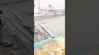 Leveling process of cement mortar for bungalow roof [upl. by Nerta263]