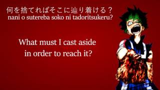 BOKU NO HERO ACADEMIA ENDING quotHeroesquot LYRICS  ENG SUB [upl. by Depoliti619]