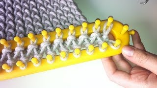 How to Loom Knit a Scarf  Crossed Stockinette Stitch DIY Tutorial [upl. by Cornwell]