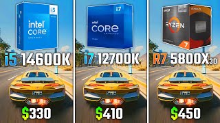 INTEL i514600K vs INTEL I712700K vs RYZEN 7 5800X3D  Test in 6 Games [upl. by Cardwell]