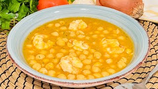 GARBANZOS CON LANGOSTINOS EL POTAJE MAS FÁCIL Y RICO [upl. by Colon]