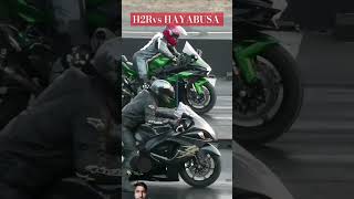 h2 Kawasaki vs hayabusa youtubeshorts shortsfeed [upl. by Elah438]