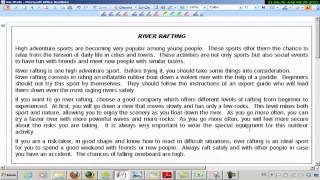 Texto sobre rafting Examen Acceso CFGS Inglés [upl. by Nap]