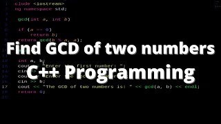 Find Greatest Common Divisor Efficiently in C  C Program to find GCD of two numbers [upl. by Samtsirhc]