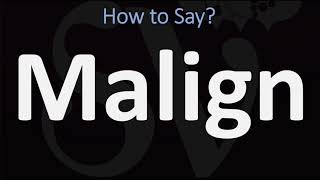 How to Pronounce Malign CORRECTLY [upl. by Karolina662]