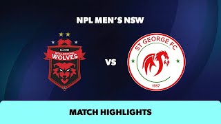 NPL Mens NSW Round 25 Highlights – Wollongong Wolves v St George FC [upl. by Ennirac429]