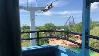 Riding the Skyride at Busch Gardens Tampa [upl. by Douville]