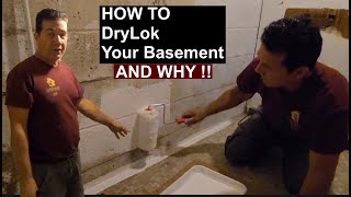 HOW TO DryLok a Basement Wall  AND WHY [upl. by Akihsar235]