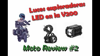 Revisión e Instalación de luces exploradoras LED en la Italika V200 [upl. by Atinihs]