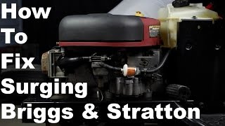 How To Fix Briggs amp Stratton Surging Engine  Nikki Carburetor Cleaning  Motor Hunts UP amp DOWN [upl. by Dnalyaw63]