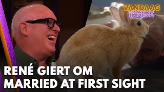 René giert het uit om fragment uit Married at First Sight  VANDAAG INSIDE [upl. by Atsillak]