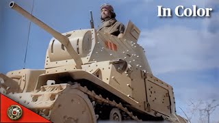 Italian tanks in North Africa  Semovente da 7518  M1340  Autoblindo Fiat AB41 Colorized [upl. by Chemarin]