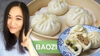 REZEPT Baozi  gedämpfte gefüllte asiatische Teigtaschen  Dim Sum  original chinesisch [upl. by Adnir]