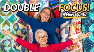 8 NEW Patterns for Big Prints  New Double Focus 3Yard Quilt Book [upl. by Aihtibat]