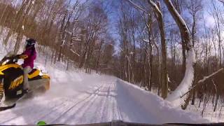 Snowmobile Indian Lake NY  Cedar River Road [upl. by Amory]