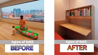 3 in 1 Small Size Bedroom Design After Big Luxury Bedroom 😲 3danimation viralvideo youtube [upl. by Qirat]