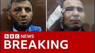 Moscow terror attack  injured suspects appear in court accused of killing 137 people  BBC News [upl. by Haase]