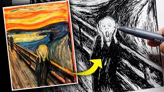 My First Rapid Painting quotThe Scream By Edvard munchquot [upl. by Christian]