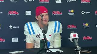 Ole Miss QB Jaxson Dart talks about win over South Carolina [upl. by Attenweiler]