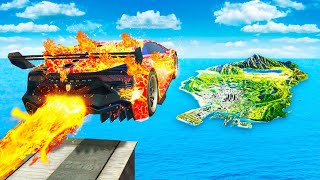 Jumping ELEMENTAL FIRE CARS Across ENTIRE MAP In GTA 5 [upl. by Er205]