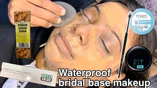 Waterproof Bridal base makeup करना सीखेंProfessional bridal base makeup using kryolan derma [upl. by Evoy]