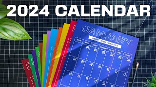 How to make a 2024 Wall Calendar  DIY  Selling a Digital Product on Etsy Side Hustle Ideas [upl. by Sid]