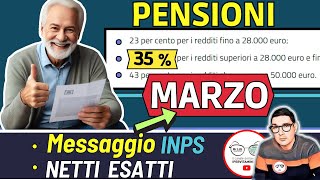 MESSAGGIO INPS 📑 PENSIONI MARZO 2024 ➜ AUMENTI NETTI ESATTI RIFORMA IRPEF CONGUAGLIO CAMBIA IMPORTI [upl. by Liamsi]