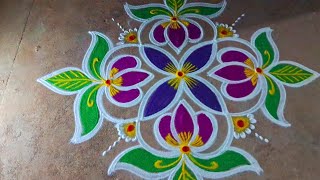 Easy Sankranthi Muggulu 33 dots Pongal Kolam Friday special rangoli kolangal [upl. by Shanly]