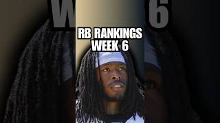 RBs Rankings for Fantasy Football Week 6 nfl shorts [upl. by Bohi]