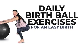 Birth Ball Exercises For Easy Delivery Third Trimester Exercises For Pregnancy [upl. by Fitton]