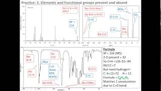 Identifying elements and functional groups Example 2 [upl. by Lluj]