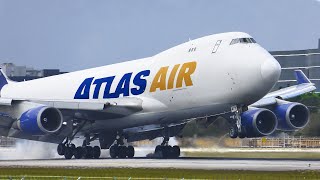 4K Plane Spotting  Atlas Air Landing CLOSE UP  B787 B777 B747 A330  Miami Intl Airport [upl. by Eislrahc818]