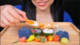 THAI DESSERT BEFORE DINNER ASMR EATING SOUNDS NO TALKING  SASASMR [upl. by Aiva]