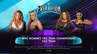 WWE Evolution  Beth amp Natalya vs Nia amp Tamina Womens Tag Team Championship PS5 Gameplay [upl. by Dorraj]