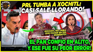 PRI ¡ENTIERRA A XOCHITL GALVEZ EN PLENO DEBATE ¡LA EXHIBEN CASI SALE LLORANDO [upl. by Auqemahs]